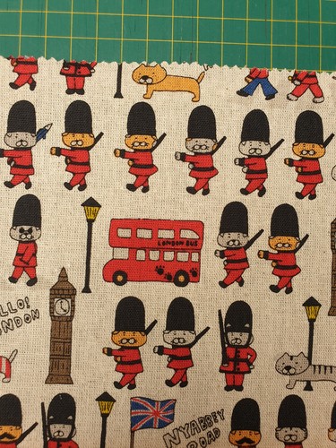 Hello london fabric piece - uk,