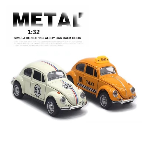 Beetle diecast metal - 1:32, pull