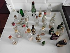 VINTAGE MINIATURE EMPTY ALCOHOL BOTTLE COLLECTION.  JOB LOT. 