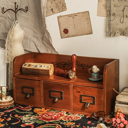 Vintage desktop storage - vintage,