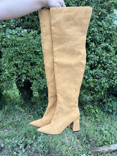 River island yellow suede
