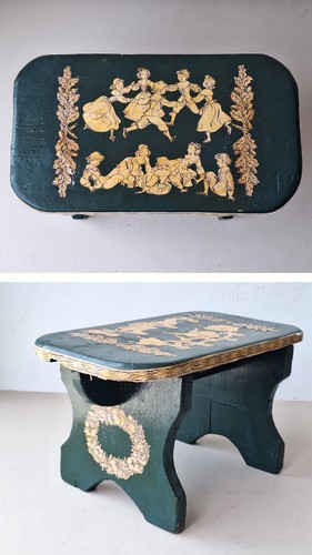 Vintage dark green - green, painted