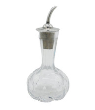 Sterling Silver & Moulded Glass Bitters Pourer Vintage 1977 Sheffield