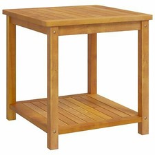 Wooden Garden Side Outdoor Small Table Patio Coffee Square 45x45cm Acacia Wood