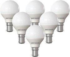 paul russells Golf LED Bulbs G45 B15d 4.9W 470Lm 2700K Non Dim (18386) Pack of 6