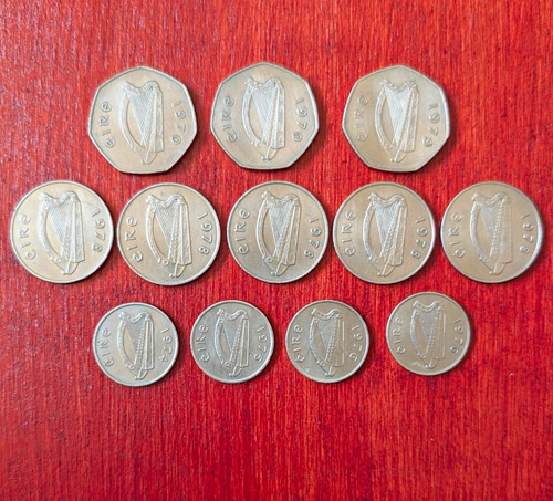 Ireland decimal 1970 coin lot - ireland,