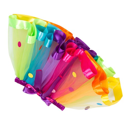 Girls elastic waist - elastic, rainbow