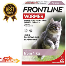 FRONTLINE WORMER Cat Worming Treatment 2 Tablets  UK