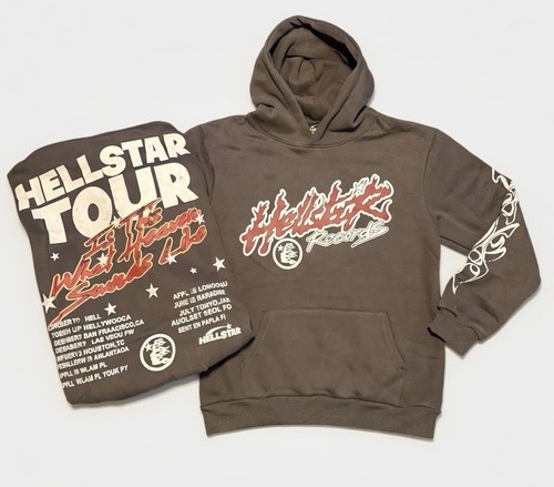Hellstar brown hoodie - hellstar, graphic