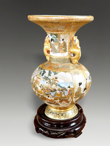 Japanese meiji satsuma - satsuma, vase