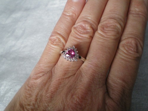 Mystic pink topaz - ring,, 1.13