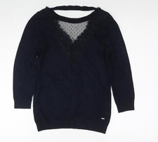 Morgan Womens Blue Round Neck