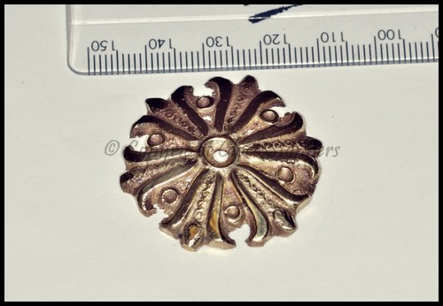 Clock badge ornate brass - clock,