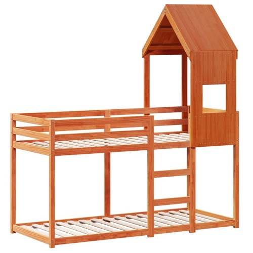 Bunk bed with roof - bed, twin