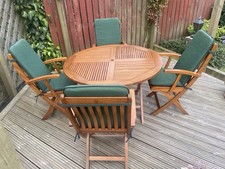 Hardwood 5pc Garden Furniture Set - Table & 4 Chairs Wooden garden furniture 