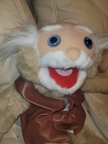 Old man ventriloquist puppet - old,