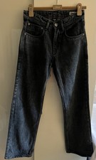 Levi’s 513 Mens Ladies Black Jeans W28 L34 Straight Leg 100% Cotton