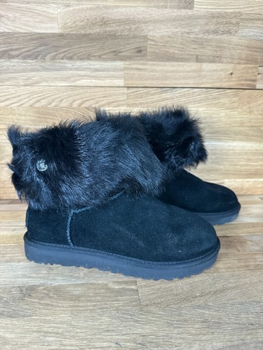 Ugg womens 1012388 black fur - womens,