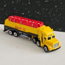 Micro Machines Funrise Semi Truck Lorry Tanker  Yellow Red "Shell"