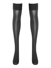 UK Women's Oil Nightclub Outfit High Waist Mini Skirt with Tight High Stockings