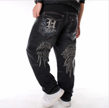 Mens Jeans Denim Embroidery