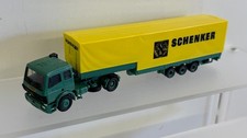 Roco HO 1:87 Mercedes Benz Schenker Articulated Curtain Sided Lorry & Trailer