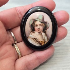 Victorian Whitby Jet Portrait