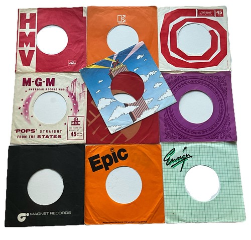 Ten vintage record sleeves - ten, in