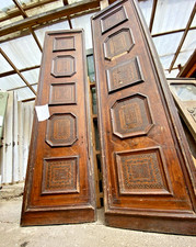 Antique pair oak - /, inlaid
