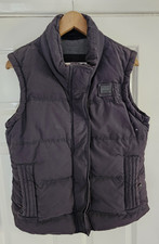 Superdry University Gilet Full Zip Insulated Cotton/Nylon In Grey - Size L