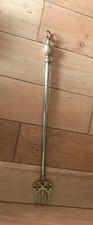Antique brass telescopic toasting fork, c1910 19” to 30” (Medium Cage 1)
