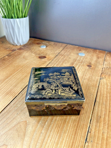Antique porcelain black gold - antique,