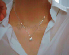 Women Crystal Padlock Pendant