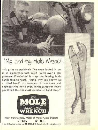 Vintage 1960 advert for mole - 1960,