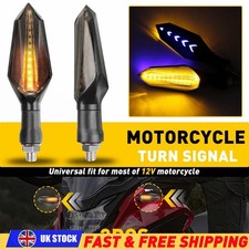 Pair Amber Blue Motorcycle LED