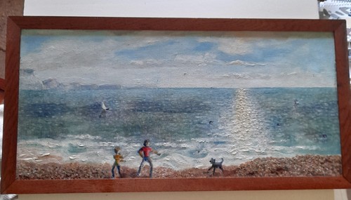 Naive oil painting weymouth - oil,