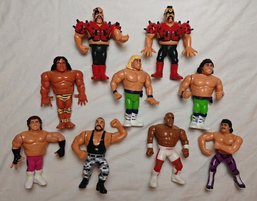 Hasbro wwf wrestling action - 9x,