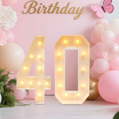 40in marquee light numbers - light, up