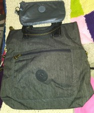 Kipling Crossbody Bag,Dark Denim Colour +Purse Dark Grey Metallic New, Monkeys