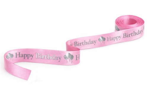 25mm wide happy birthday - 25mm,