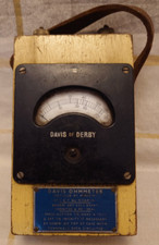 Vintage Davis of Derby Ohmmeter Tester with Leather Strap