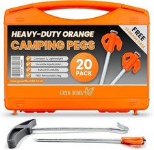 20 Tent Pegs Heavy Duty Metal