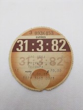 Private Triumph 1982 Original Old Road Classic Car Cars Tax Disc Discs LVLO Rare