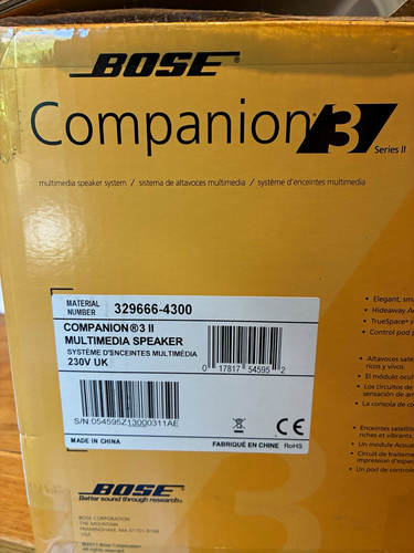 Bose companion series 2 1 - 3, ii