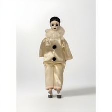 VTG Pierrot Clown Doll Stuffed