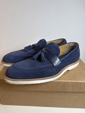 Blue Suede Loafers Tassels