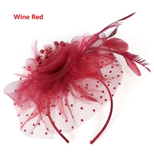 Flower feather fascinator - feather,