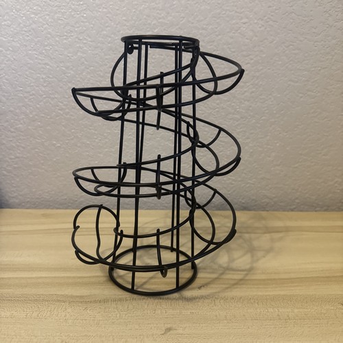 Black metal spiral egg skelter - metal,