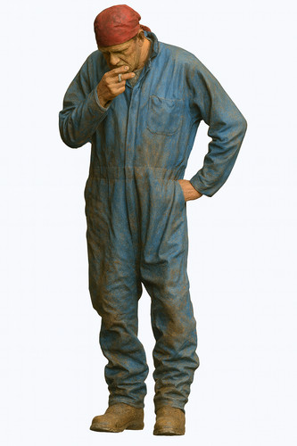 Unpainted scale model figure - model,