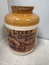 Lyles Golden Syrup Vintage Pottery Storage Jar Wadawan Made In England Lidded